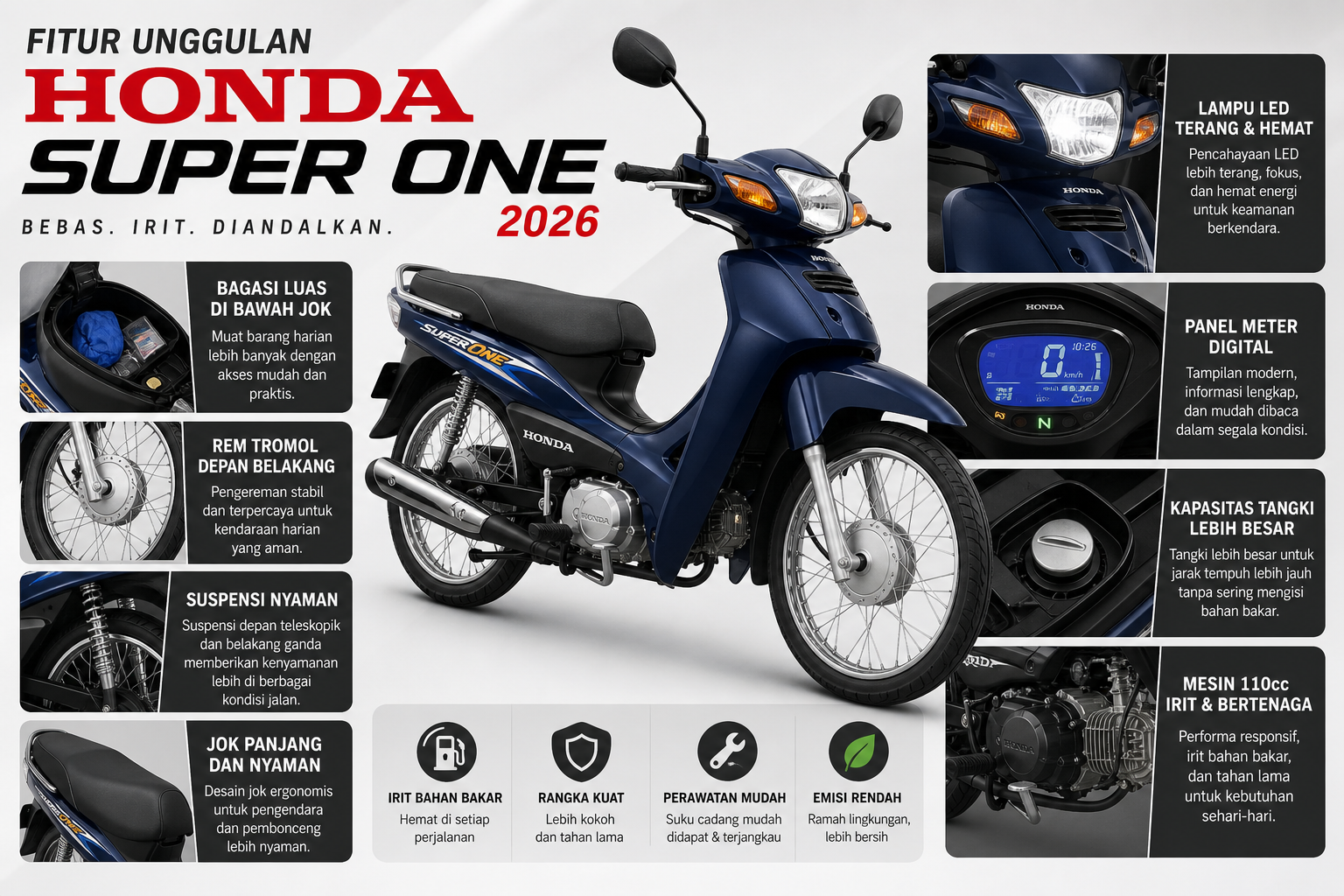 Fitur Unggulan Honda Super One 2026 - honda