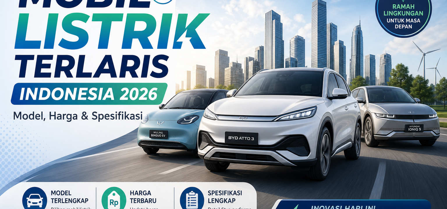 mobil - Mobil Listrik Terlaris Indonesia 2026: Model, Harga & Spesifikasi