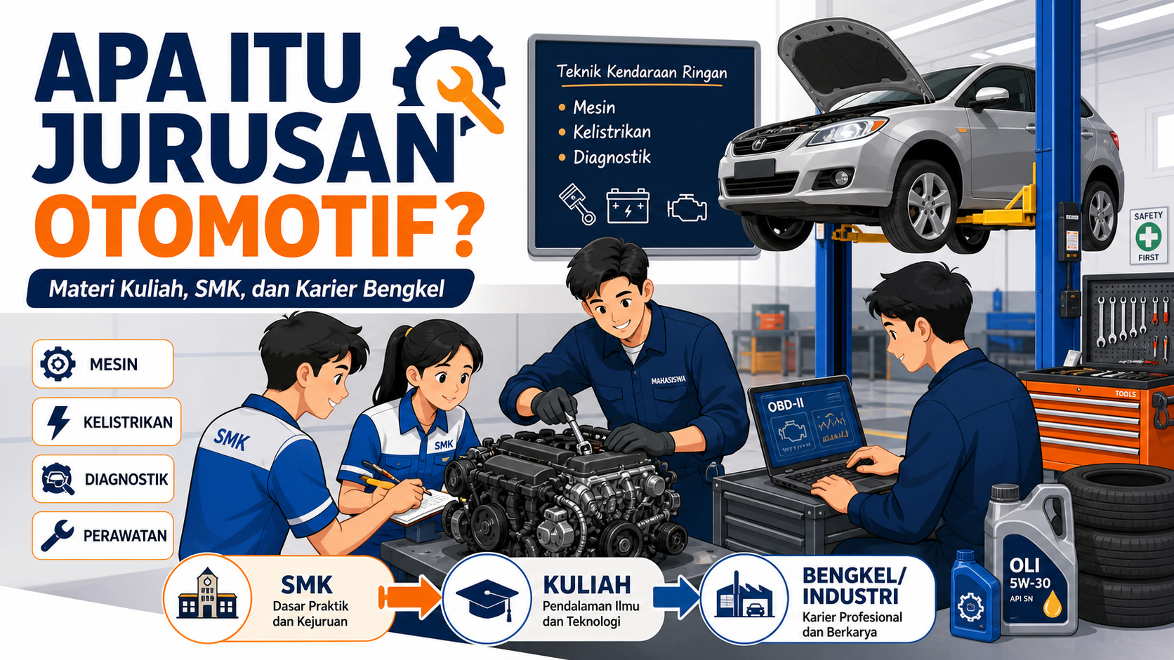 Apa Itu Jurusan Otomotif? - otomotif