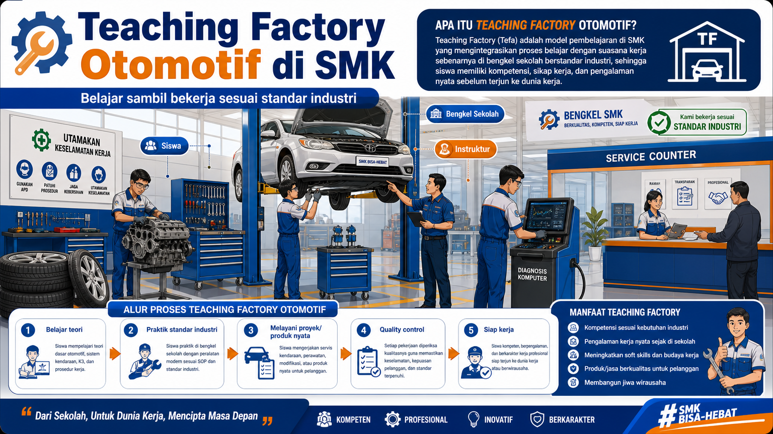 Apa Itu Teaching Factory Otomotif di SMK? - otomotif