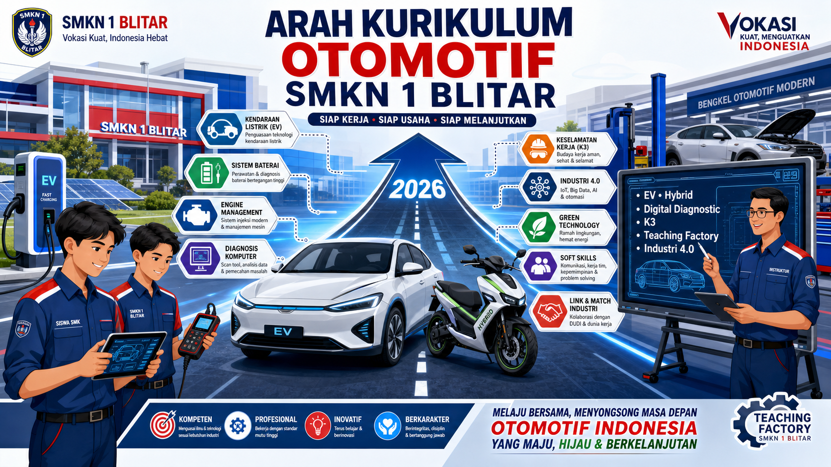 Arah Kurikulum Otomotif SMKN 1 Blitar 2026 - otomotif