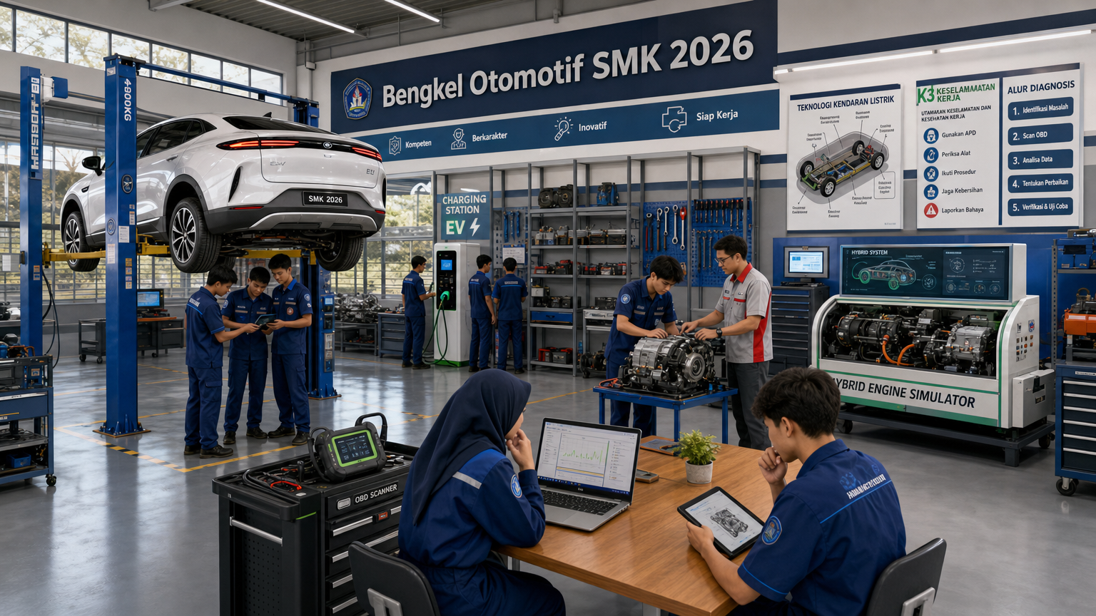 Gambaran Bengkel Otomotif SMK pada 2026 - otomotif
