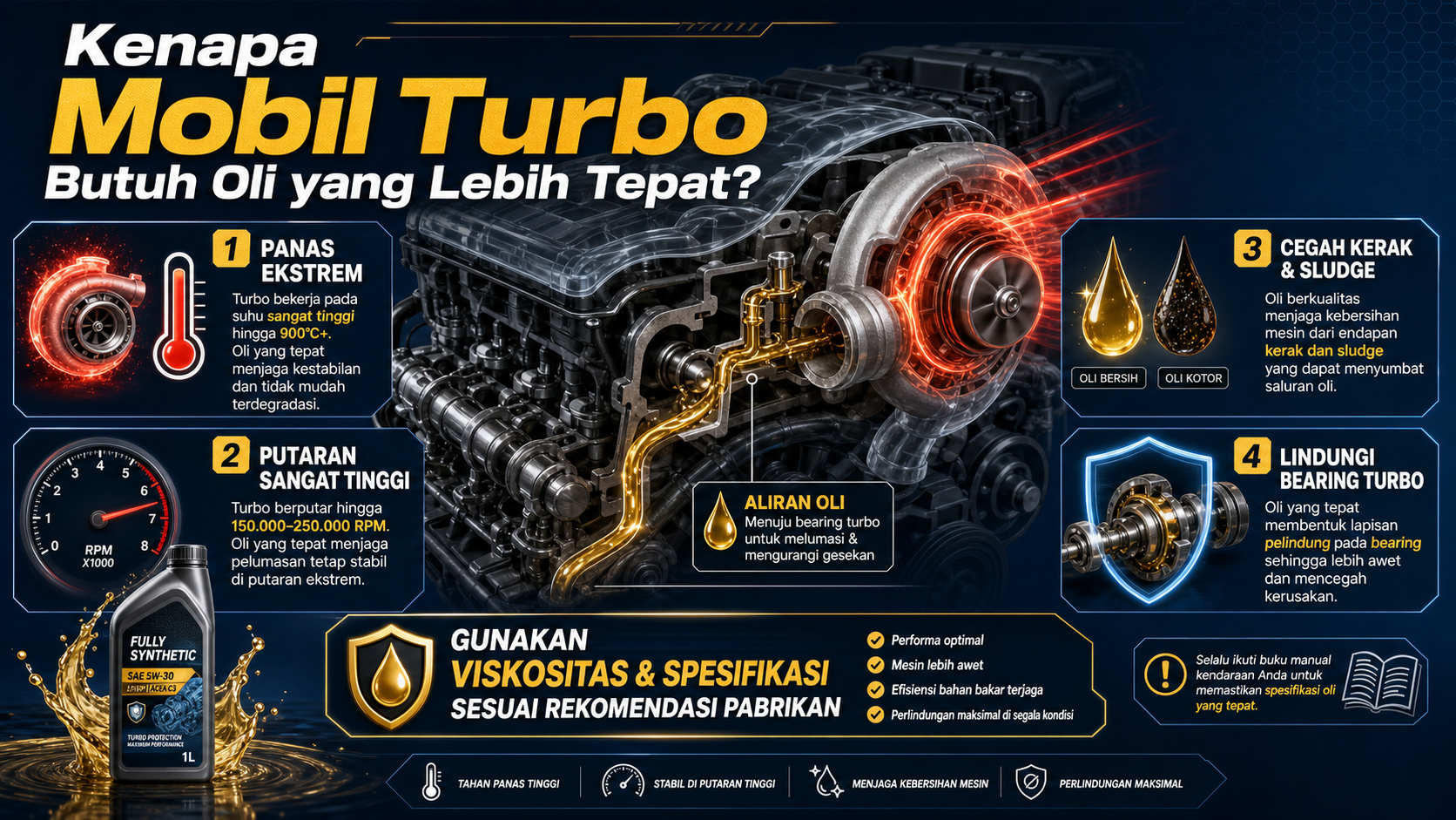 Kenapa Mobil Turbo Butuh Oli yang Lebih Tepat? - oli