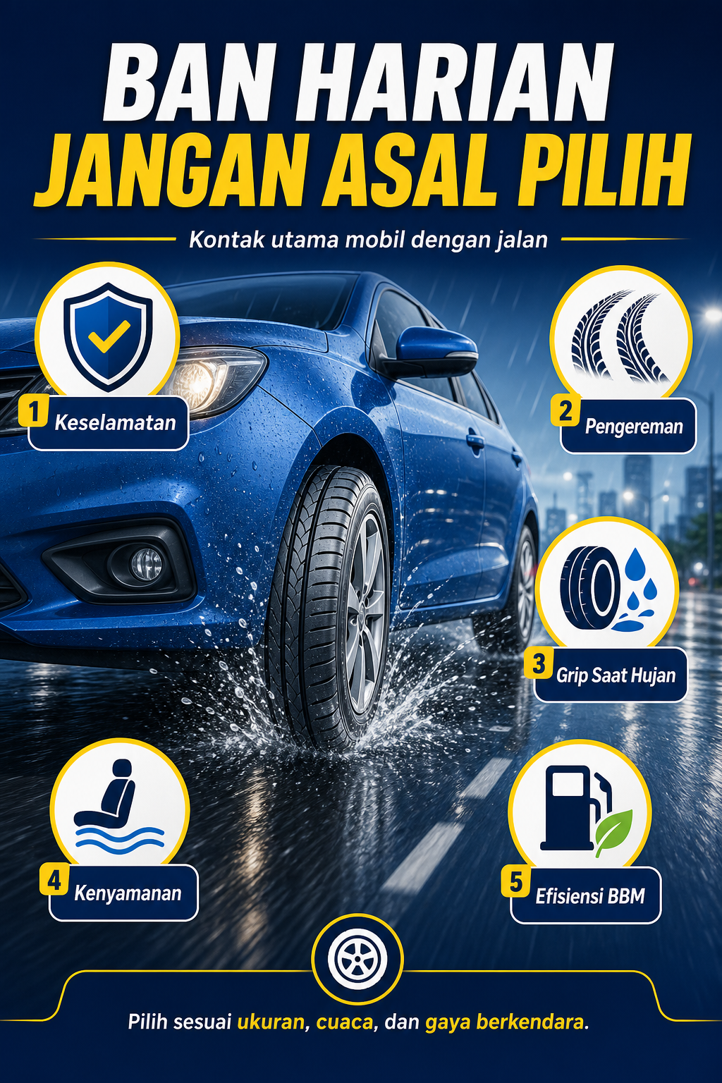 Mengapa Ban Mobil Harian Perlu Dipilih dengan Serius? - otomotifzone