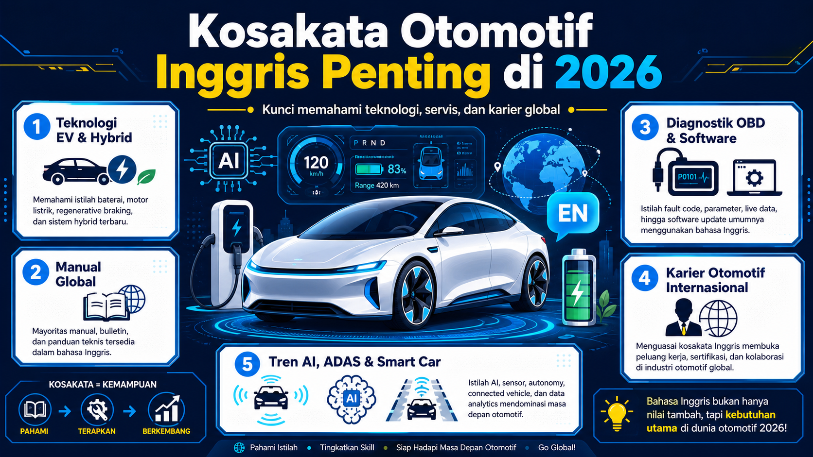 Mengapa Kosakata Otomotif Bahasa Inggris Penting di 2026? - otomotif