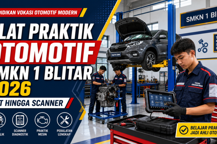 otomotif - Alat Praktik Otomotif SMKN 1 Blitar 2026: Lift hingga Scanner