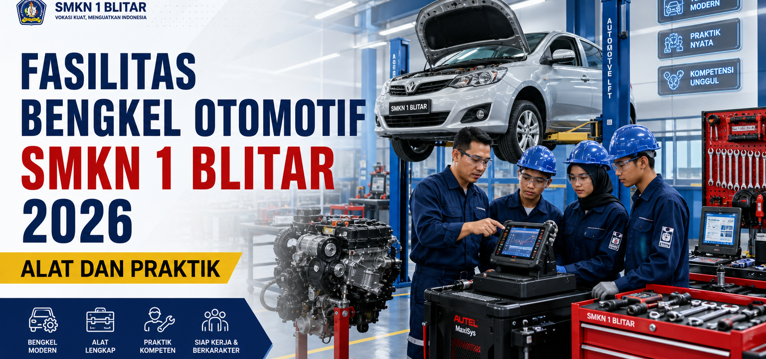 otomotif - Fasilitas Bengkel Otomotif SMKN 1 Blitar 2026: Alat dan Praktik