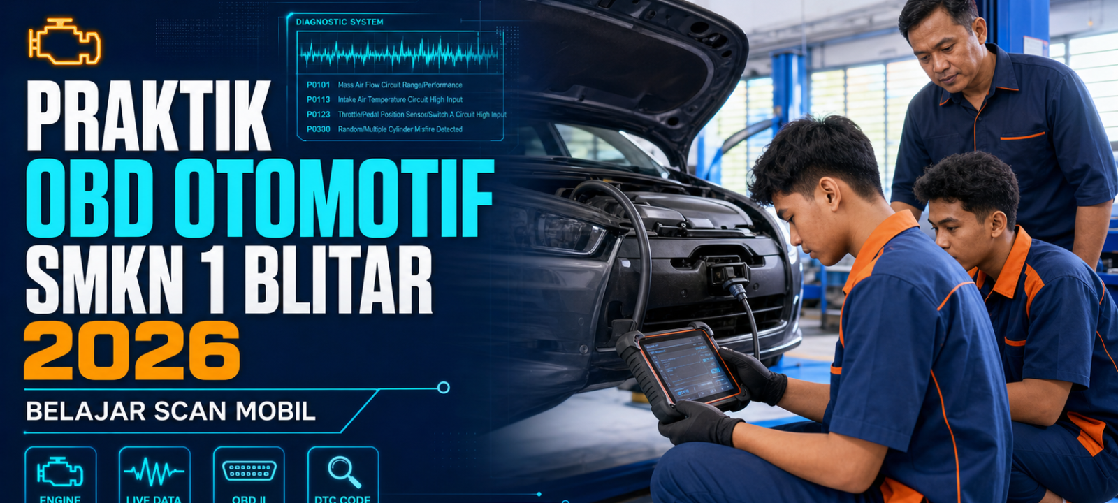 otomotif - Praktik OBD Otomotif SMKN 1 Blitar 2026: Belajar Scan Mobil