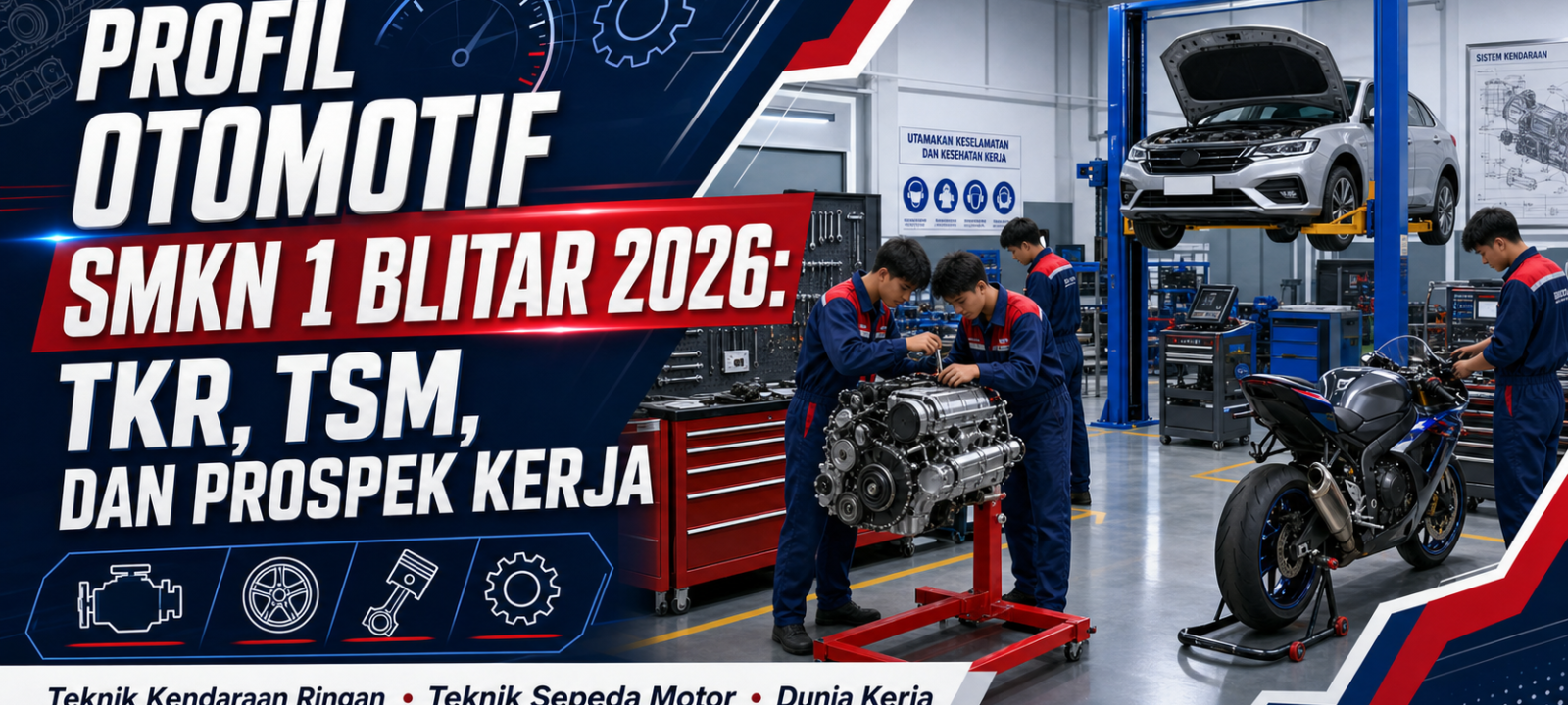 otomotif - Profil Otomotif SMKN 1 Blitar 2026: TKR, TSM, dan Prospek Kerja