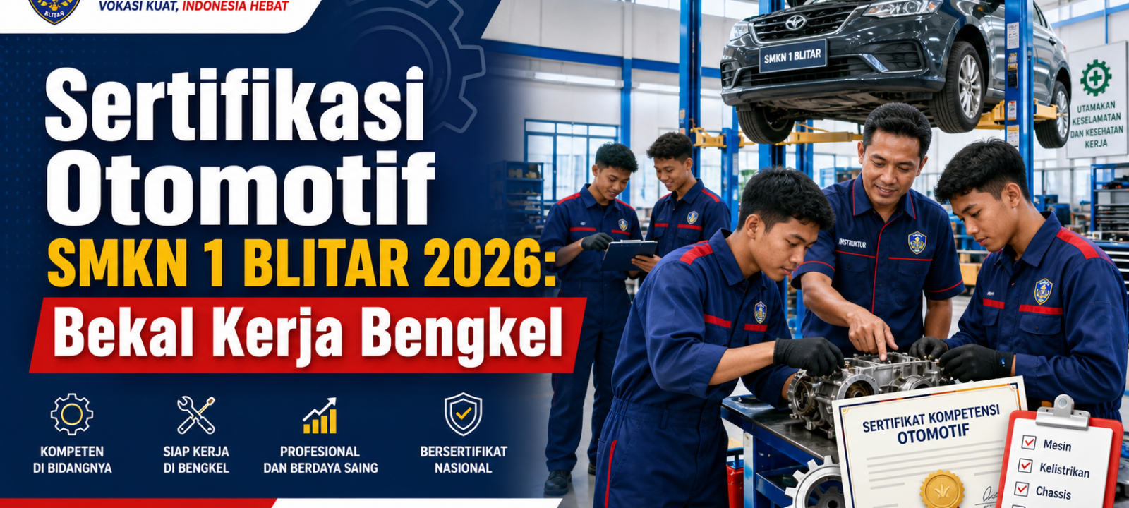 otomotif - Sertifikasi Otomotif SMKN 1 Blitar 2026: Bekal Kerja Bengkel