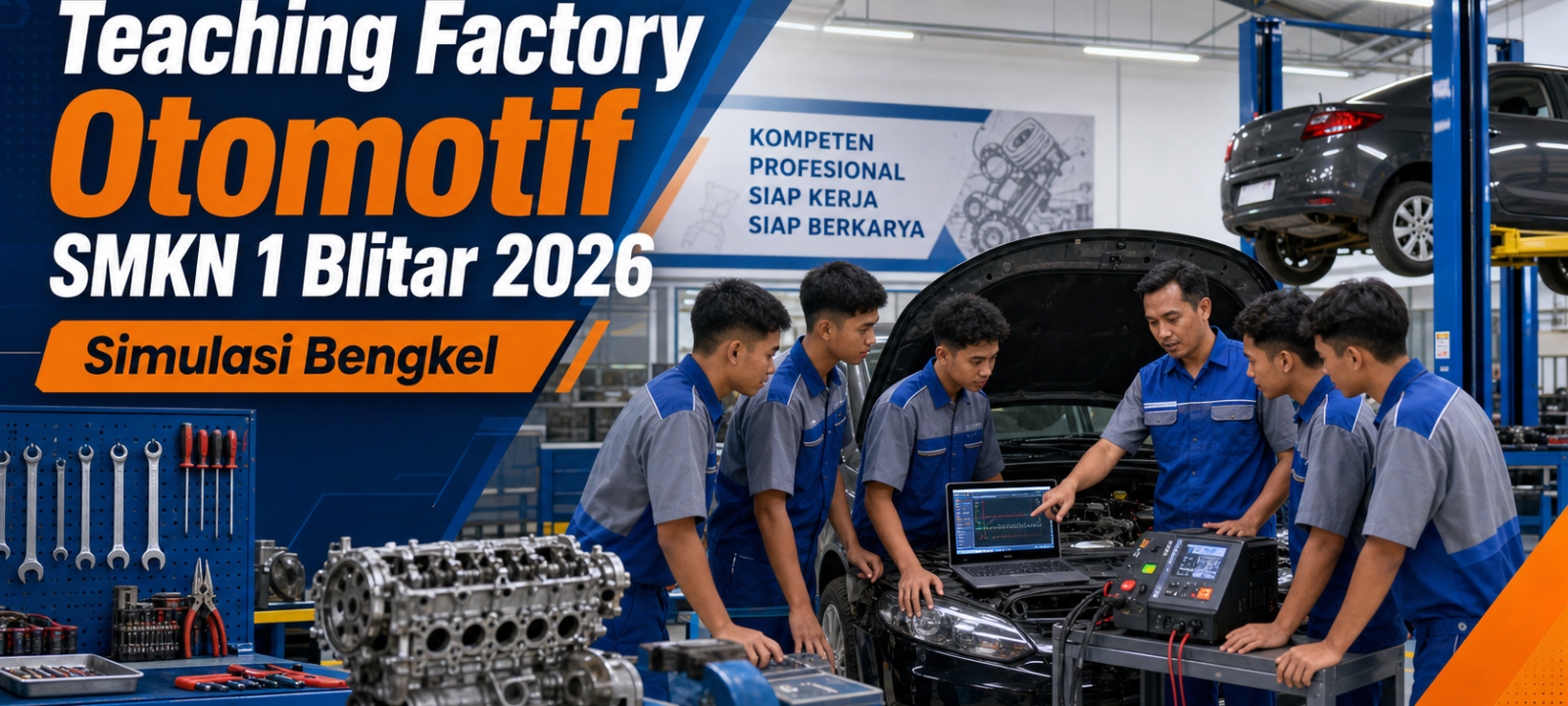 otomotif - Teaching Factory Otomotif SMKN 1 Blitar 2026: Simulasi Bengkel