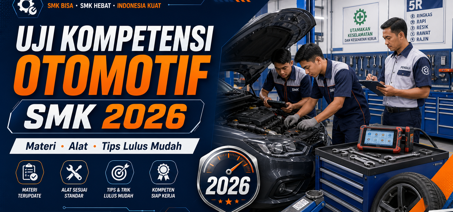 otomotif - Uji Kompetensi Otomotif SMK 2026: Materi, Alat, Tips Lulus Mudah