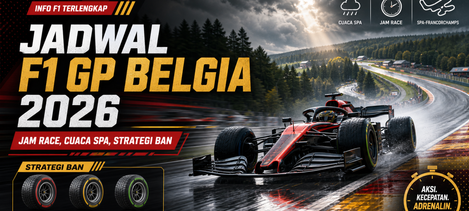 f1 - Jadwal F1 GP Belgia 2026: Jam Race, Cuaca Spa, Strategi Ban