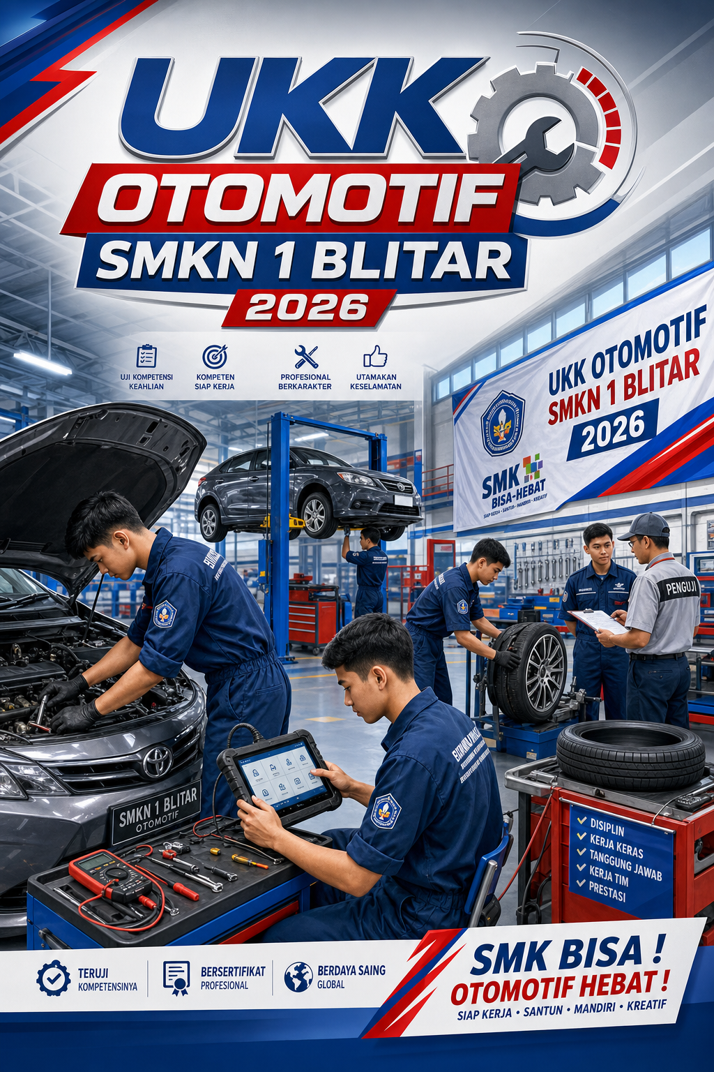 Gambaran UKK Otomotif SMKN 1 Blitar 2026 - otomotif