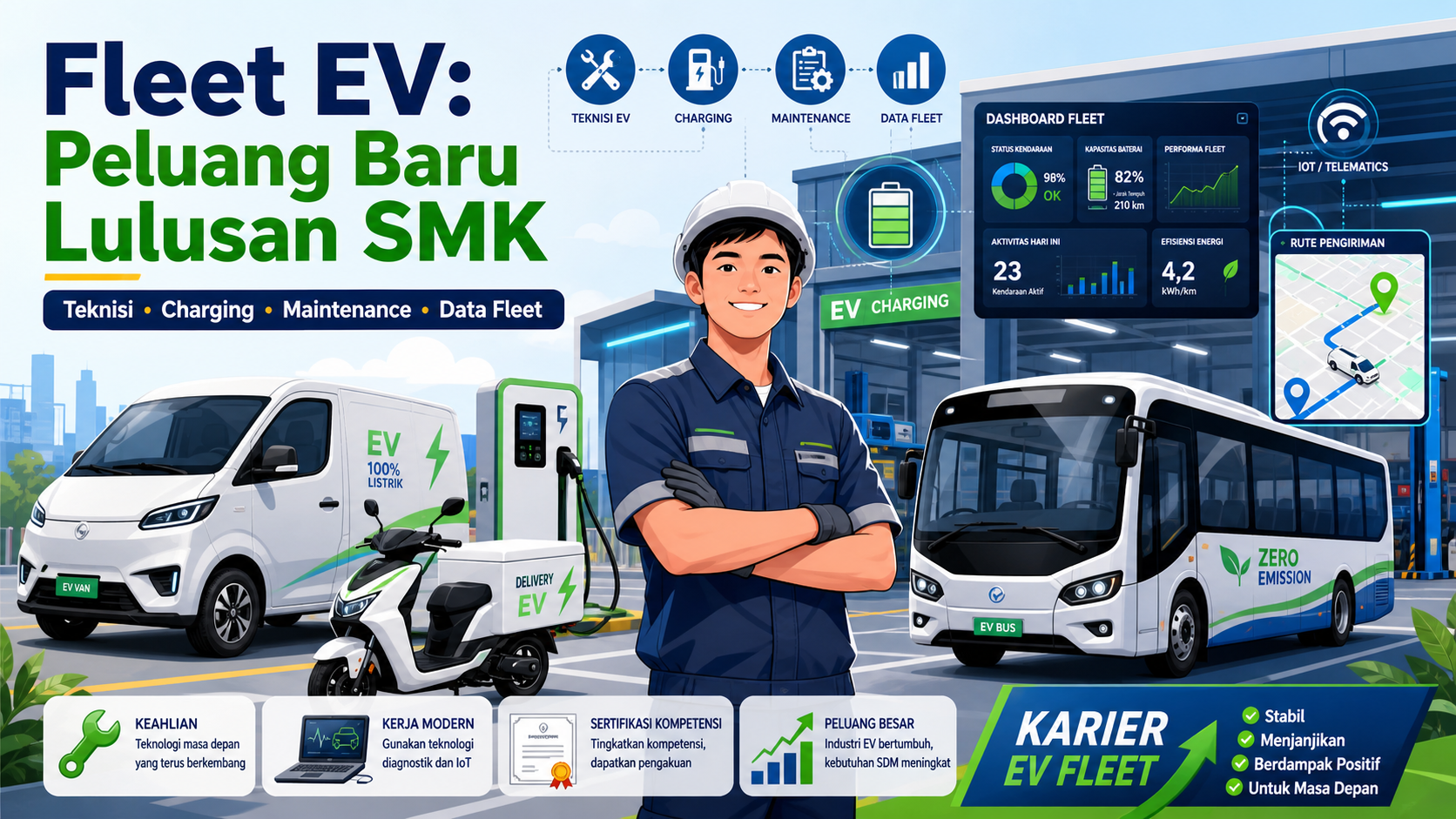 Kenapa Fleet EV Jadi Peluang Baru untuk Lulusan SMK? - otomotif