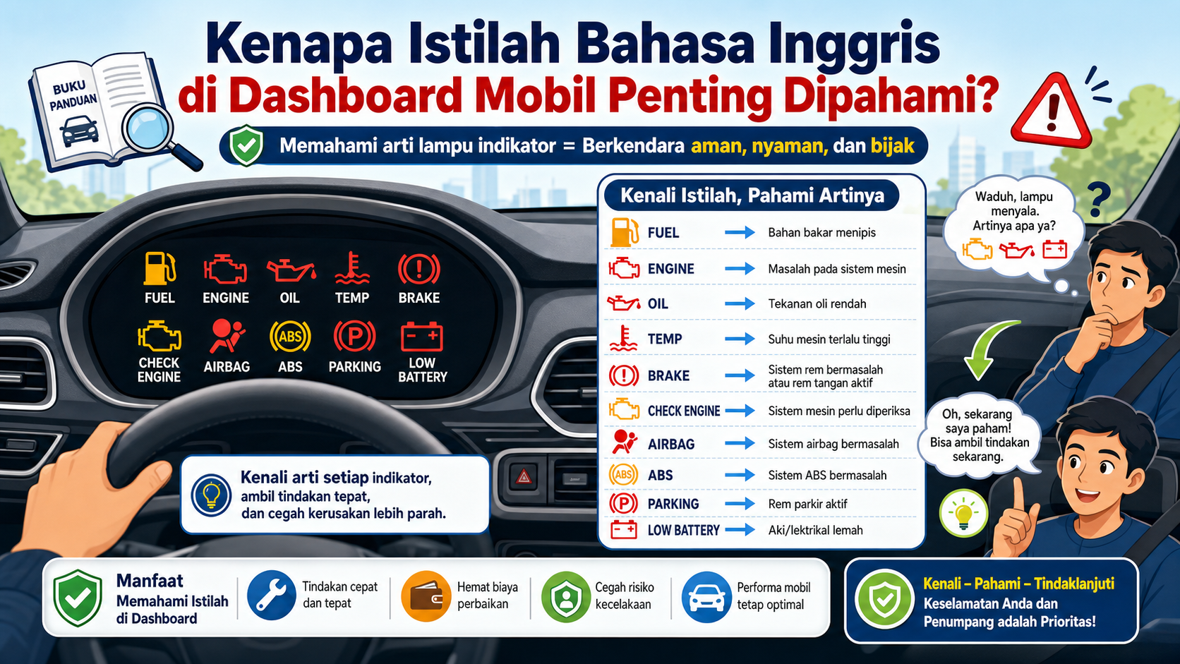 Kenapa Istilah Bahasa Inggris di Dashboard Mobil Penting Dipahami? - otomotif