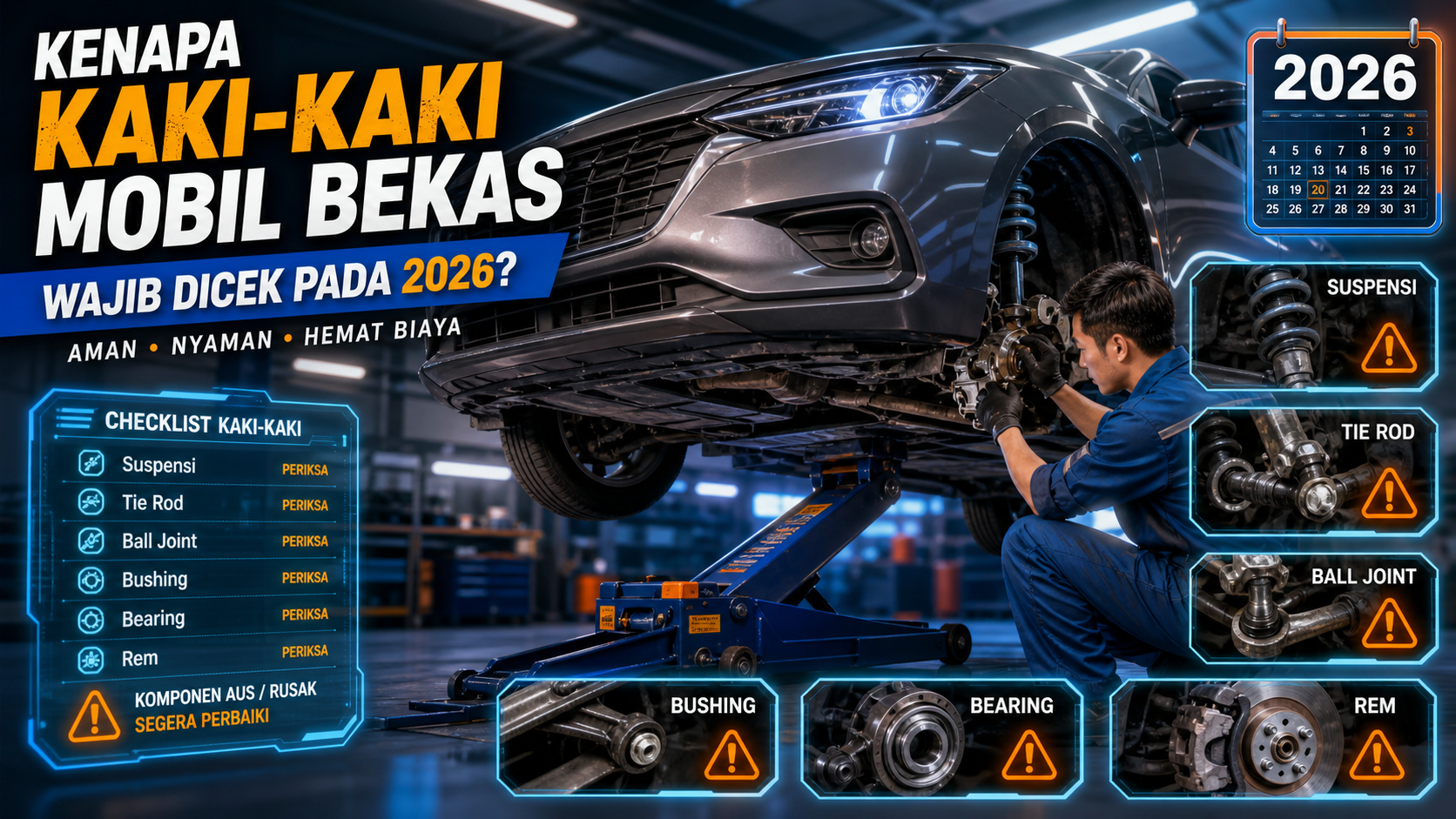 Kenapa Kaki-Kaki Mobil Bekas Wajib Dicek pada 2026? - otomotifzone