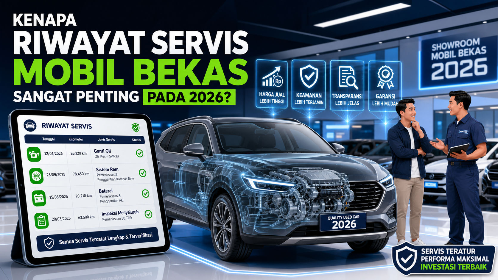 Kenapa Riwayat Servis Mobil Bekas Sangat Penting pada 2026? - otomotifzone