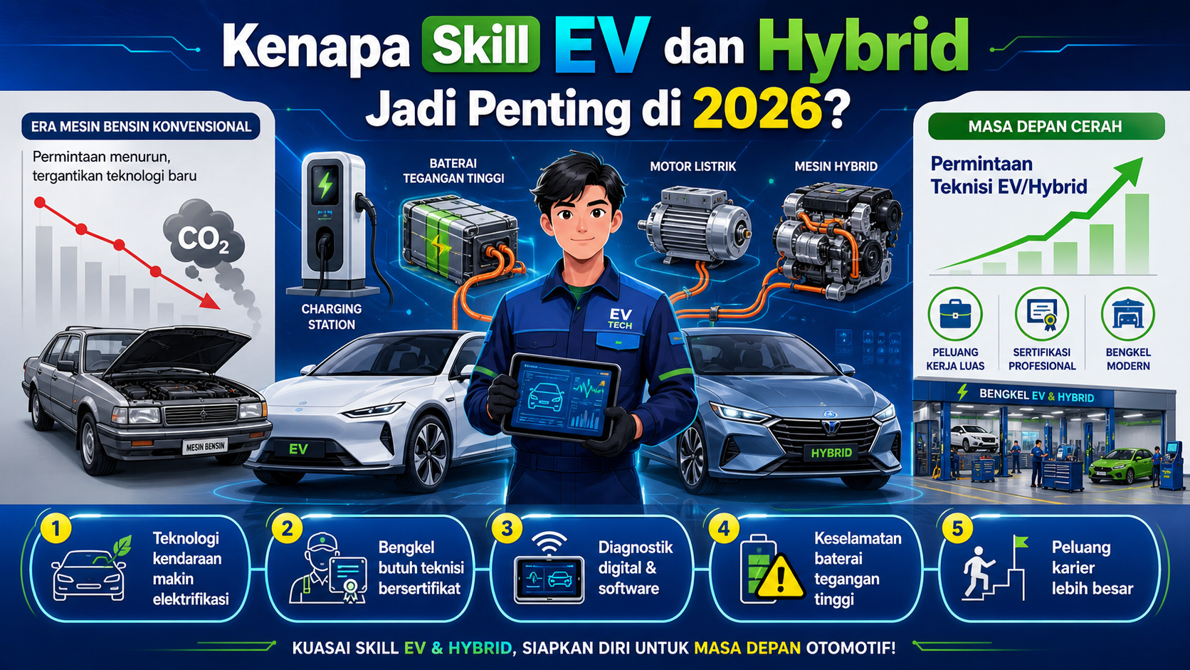 Kenapa Skill EV dan Hybrid Jadi Penting di 2026? - smk