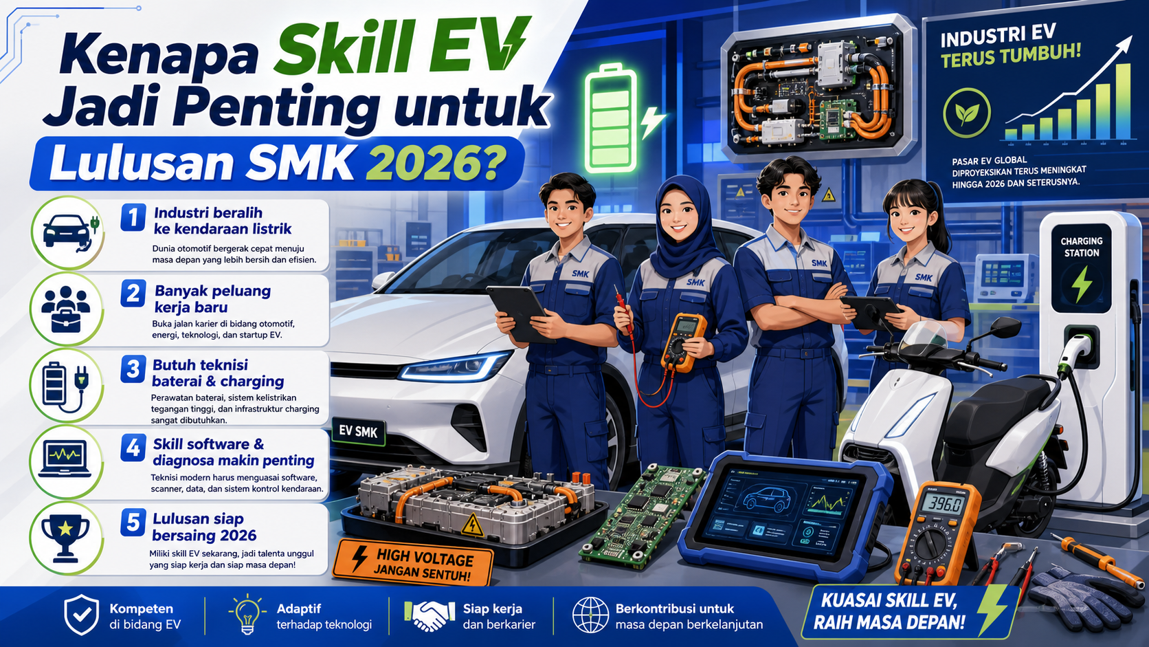 Kenapa Skill EV Jadi Penting untuk Lulusan SMK 2026? - otomotif