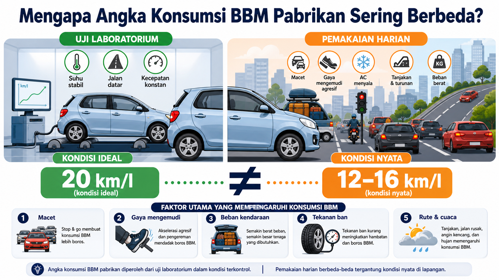 Mengapa Angka Konsumsi BBM Pabrikan Sering Berbeda? - mobil