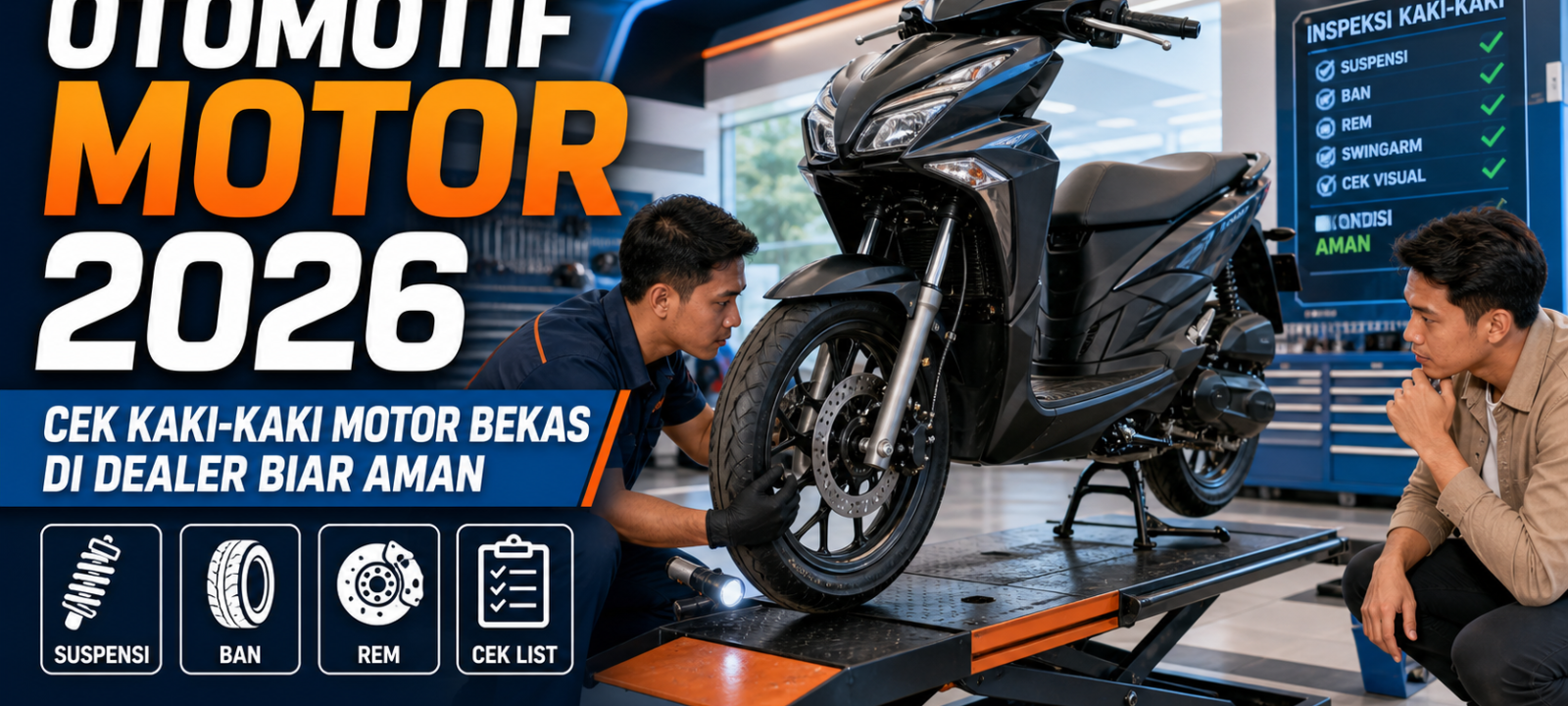 motor - Otomotif Motor 2026: Cek Kaki-kaki Motor Bekas di Dealer Biar Aman