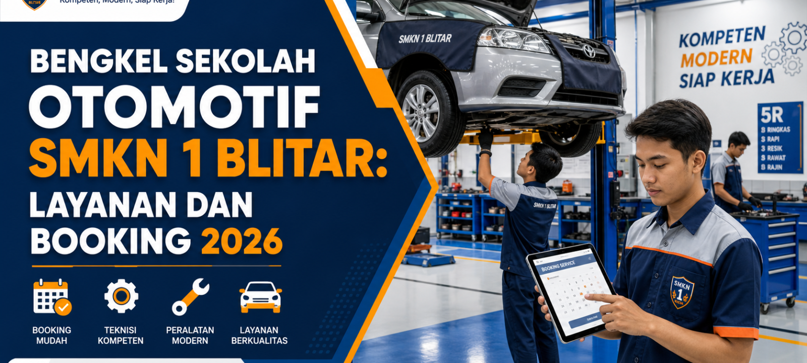 otomotif - Bengkel Sekolah Otomotif SMKN 1 Blitar: Layanan dan Booking 2026