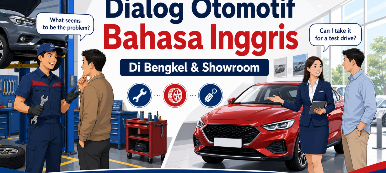 otomotif - Contoh Dialog Otomotif Bahasa Inggris di Bengkel dan Showroom