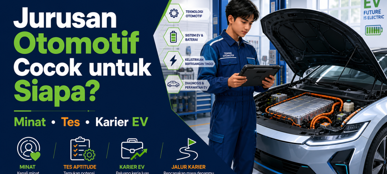 otomotif - Jurusan Otomotif Cocok untuk Siapa? Minat, Tes, dan Karier EV