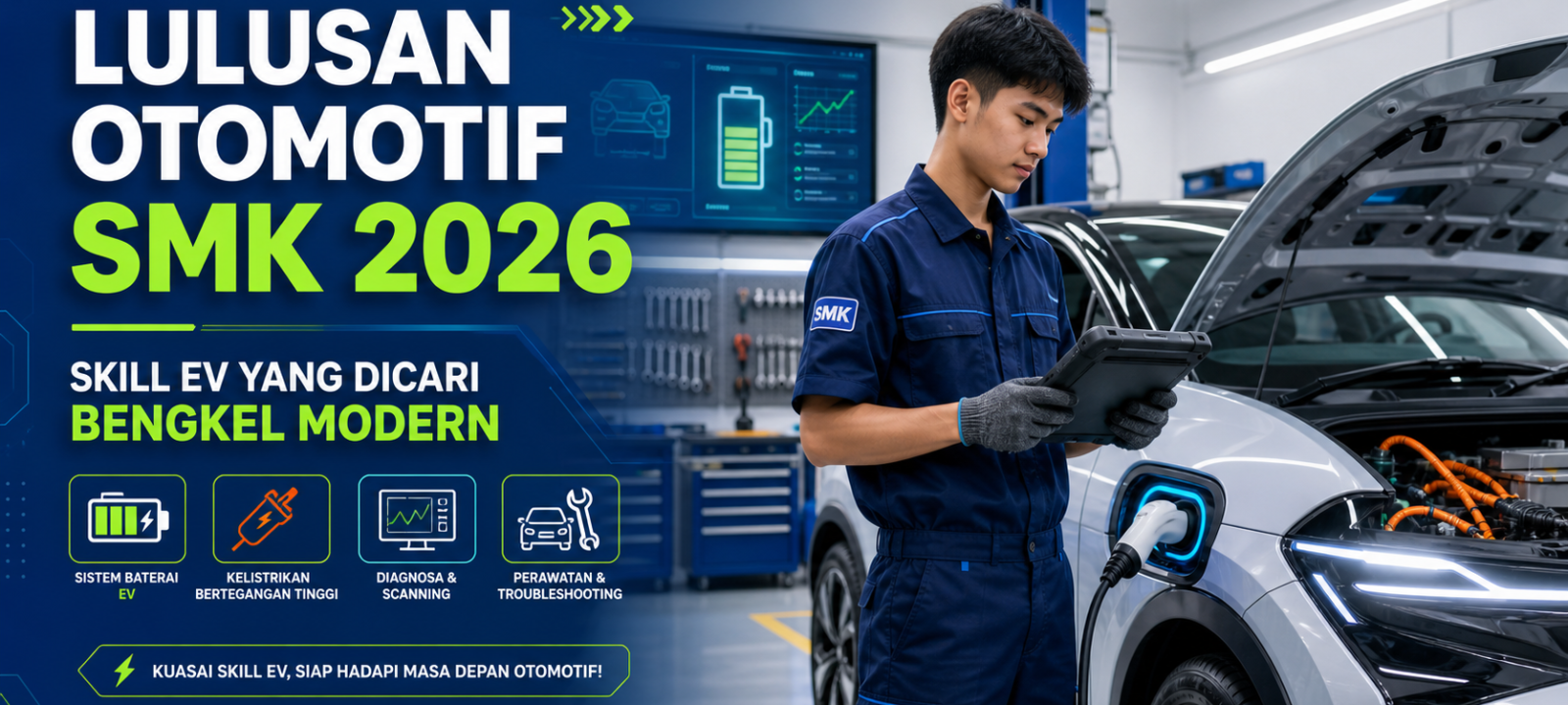otomotif - Lulusan Otomotif SMK 2026: Skill EV yang Dicari Bengkel Modern