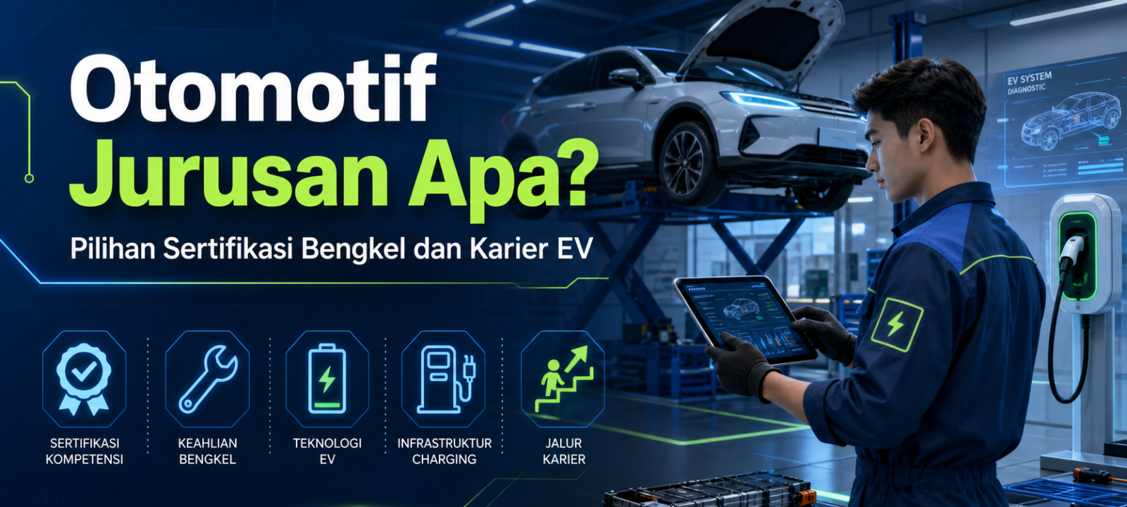 otomotif - Otomotif Jurusan Apa? Pilihan Sertifikasi Bengkel dan Karier EV