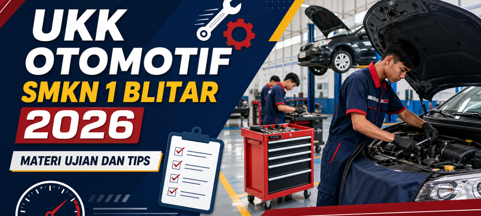 otomotif - UKK Otomotif SMKN 1 Blitar 2026: Materi Ujian dan Tips
