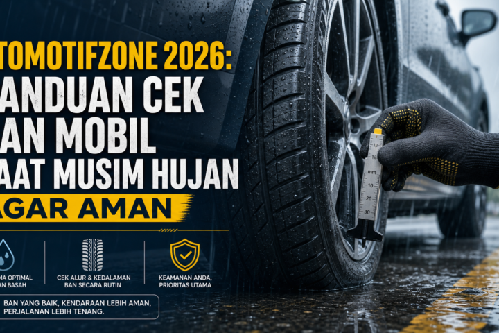 otomotifzone - Otomotifzone 2026: Panduan Cek Ban Mobil Saat Musim Hujan Agar Aman