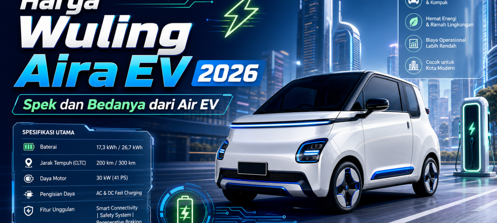 wuling - Harga Wuling Aira EV 2026, Spek dan Bedanya dari Air EV