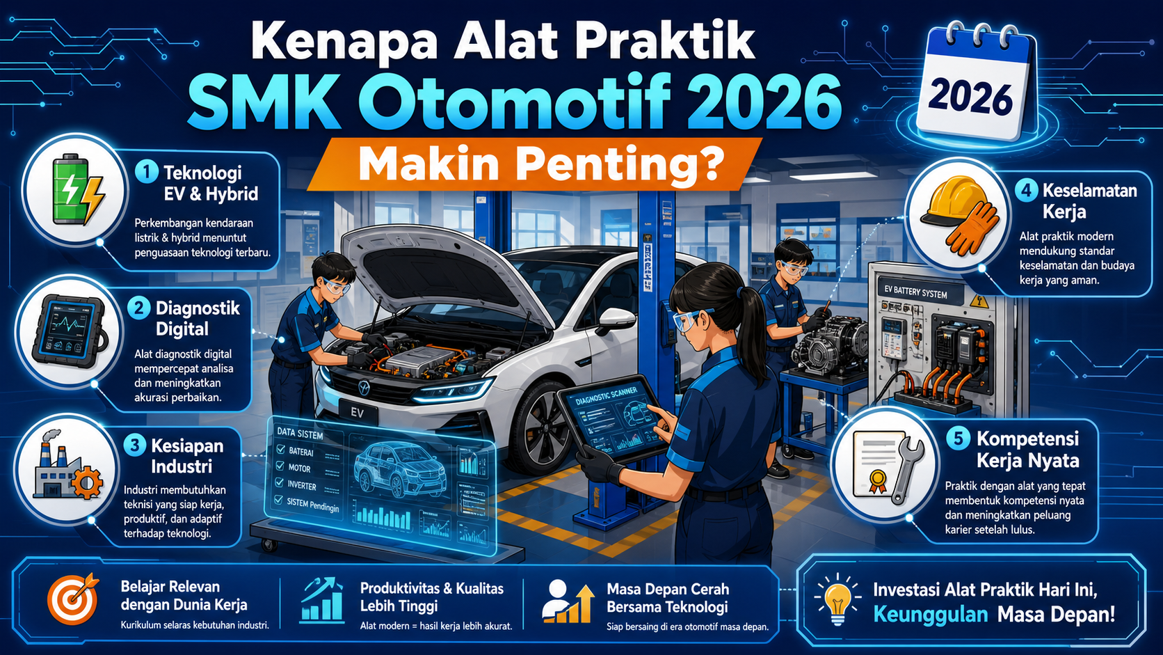 Kenapa Alat Praktik SMK Otomotif 2026 Makin Penting? - smk