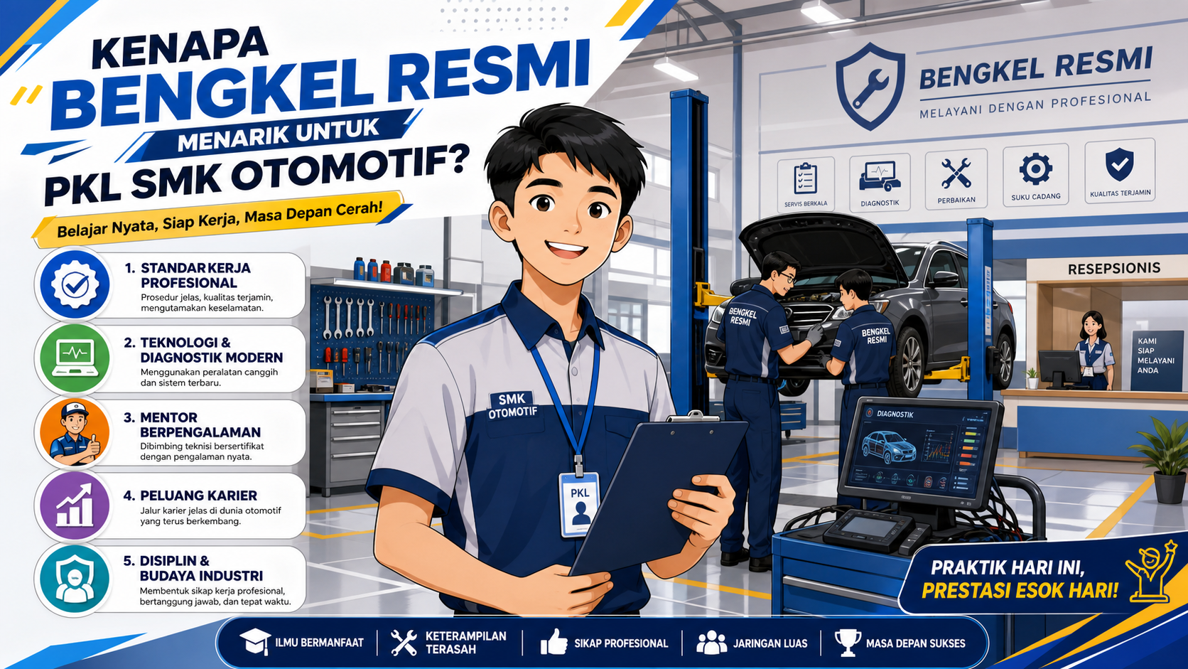 Kenapa Bengkel Resmi Menarik untuk PKL SMK Otomotif? - smk