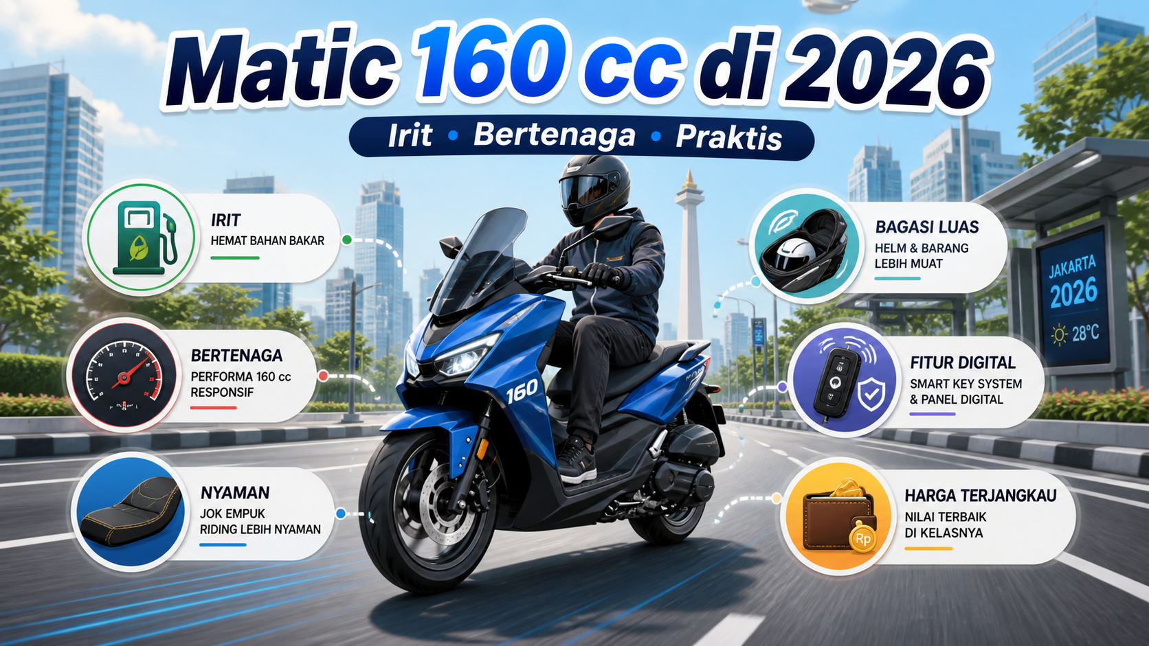 Kenapa Motor Matic 160 cc Masih Menarik di 2026? - motor