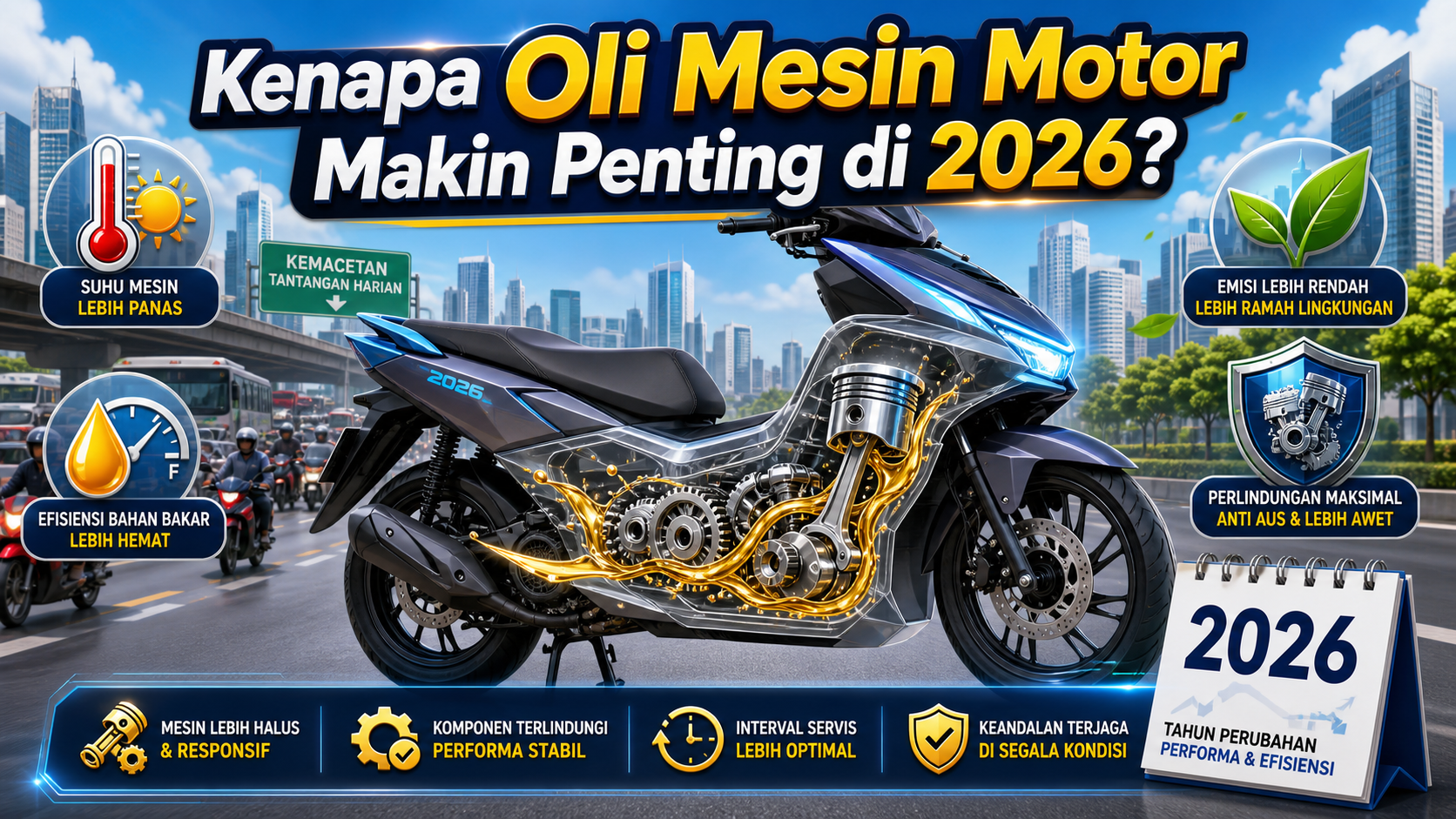 Kenapa Oli Mesin Motor Makin Penting di 2026? - oli