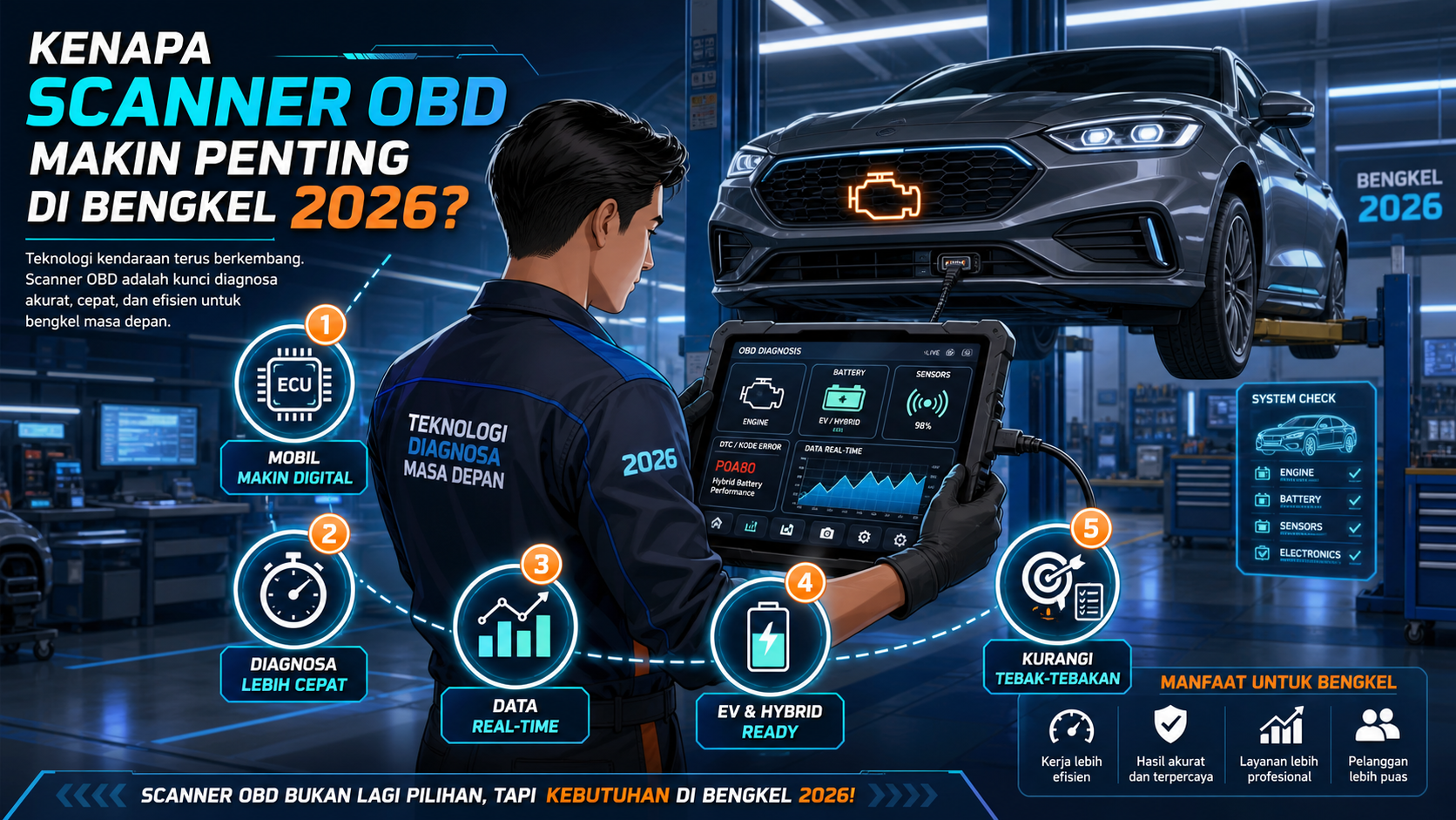 Kenapa Scanner OBD Makin Penting di Bengkel 2026? - smk