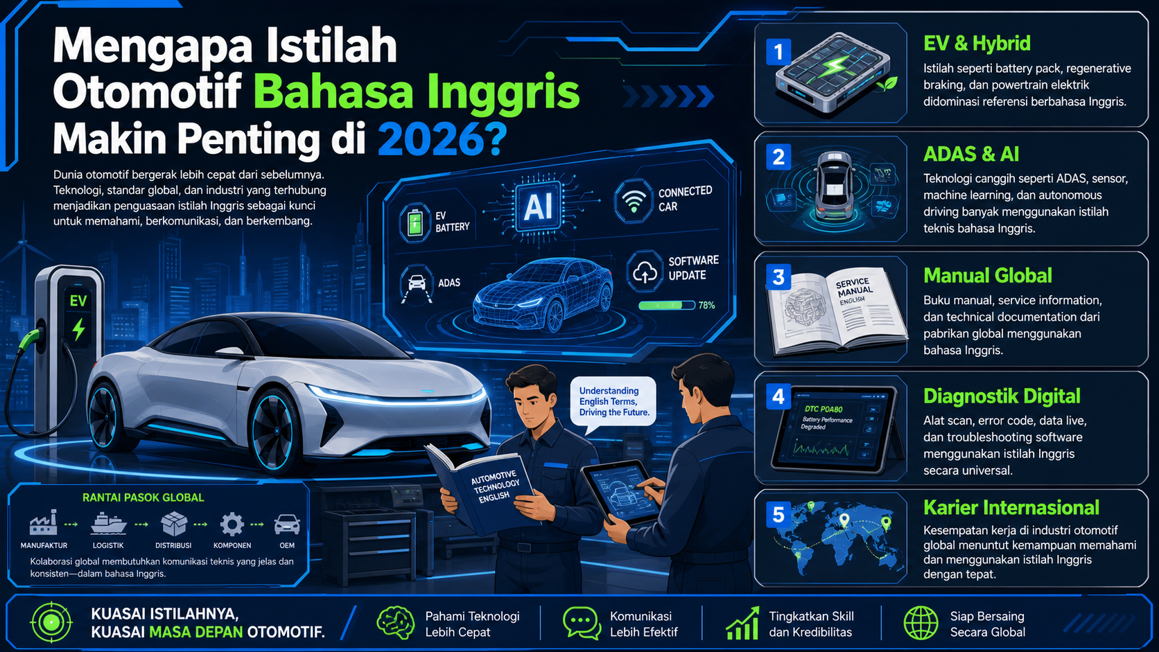Mengapa Istilah Otomotif Bahasa Inggris Makin Penting di 2026? - otomotif