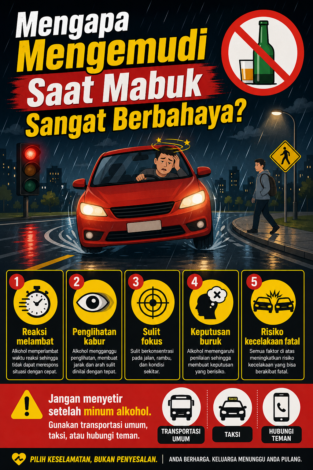 Mengapa Mengemudi Saat Mabuk Sangat Berbahaya? - pengemudi