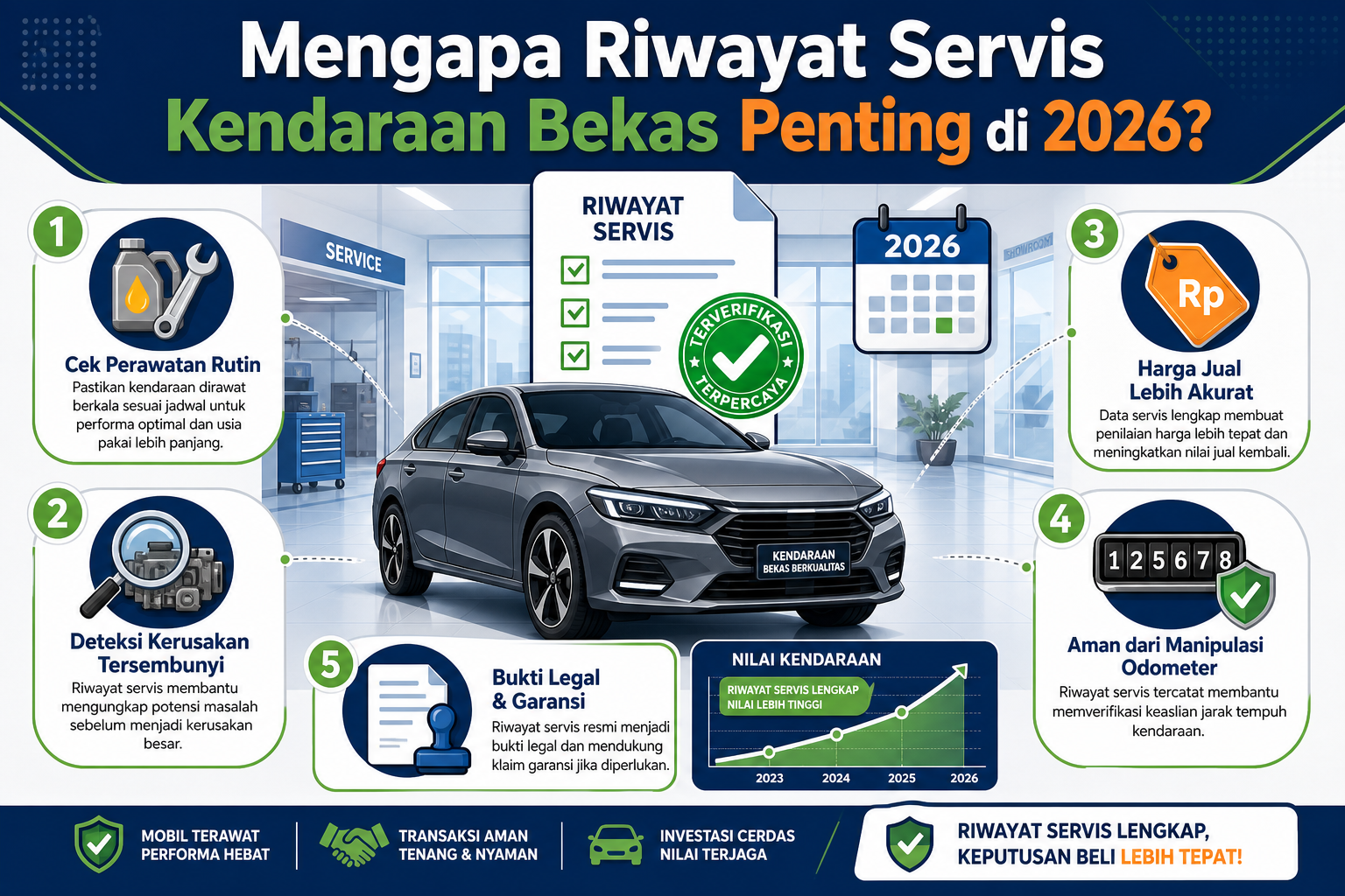 Mengapa Riwayat Servis Kendaraan Bekas Penting di 2026? - otomotifzone