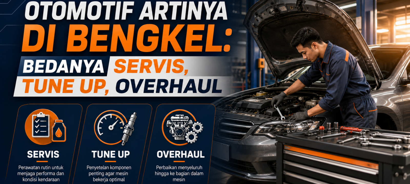 otomotif - Otomotif Artinya di Bengkel: Bedanya Servis, Tune Up, Overhaul