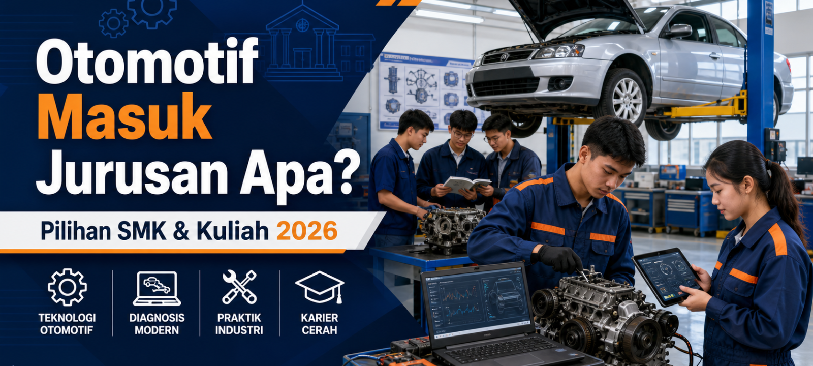 otomotif - Otomotif Masuk Jurusan Apa? Ini Pilihan SMK dan Kuliahnya 2026