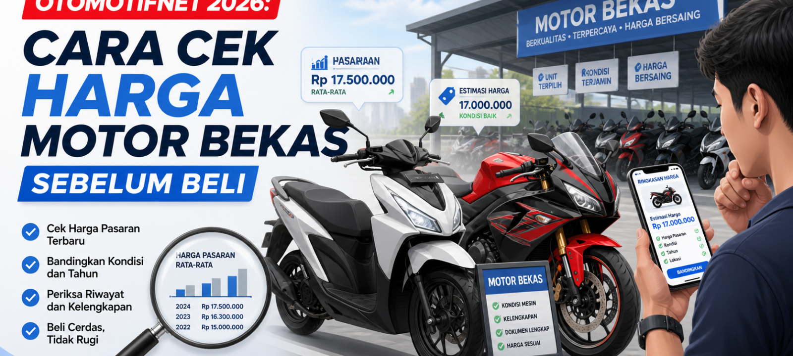 otomotifnet - Otomotifnet 2026: Cara Cek Harga Motor Bekas Sebelum Beli