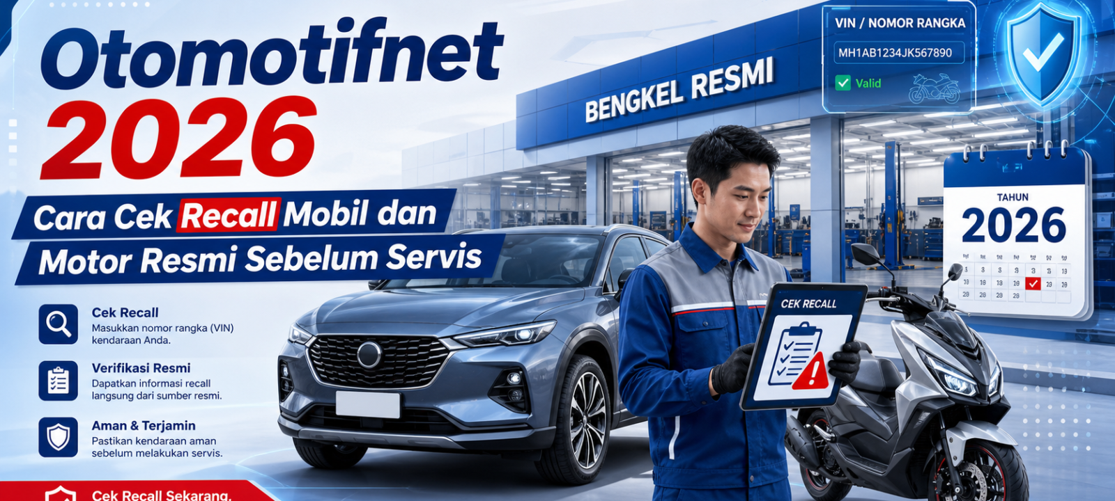 otomotifnet - Otomotifnet 2026: Cara Cek Recall Mobil dan Motor Resmi Sebelum Servis