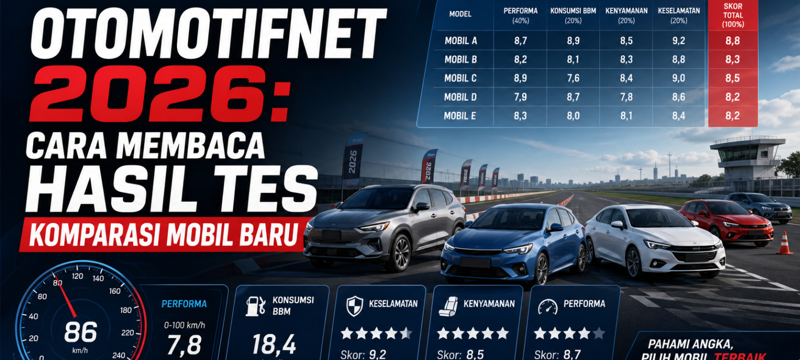otomotifnet - Otomotifnet 2026: Cara Membaca Hasil Tes Komparasi Mobil Baru