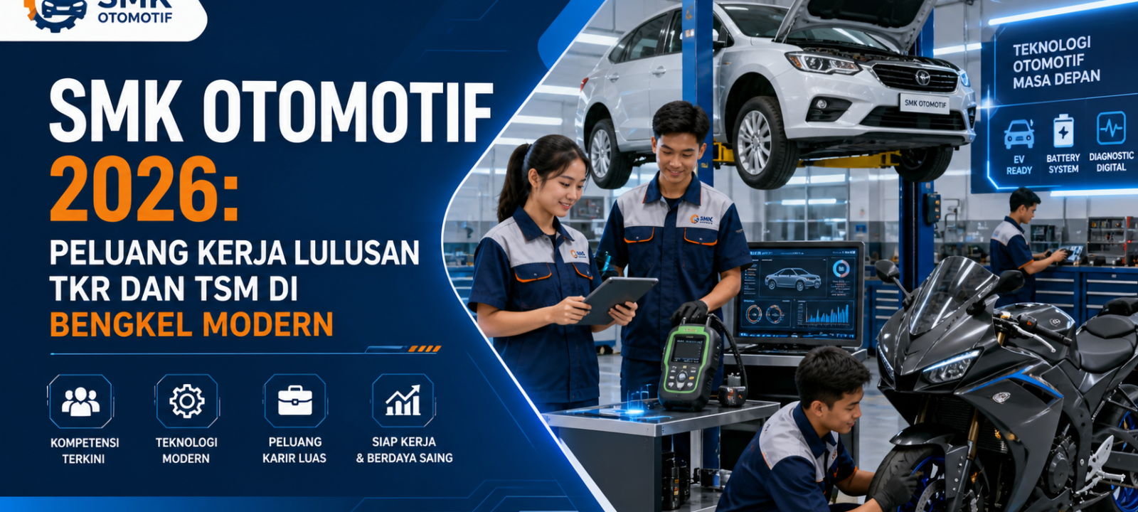 smk - SMK Otomotif 2026: Peluang Kerja Lulusan TKR dan TSM di Bengkel Modern