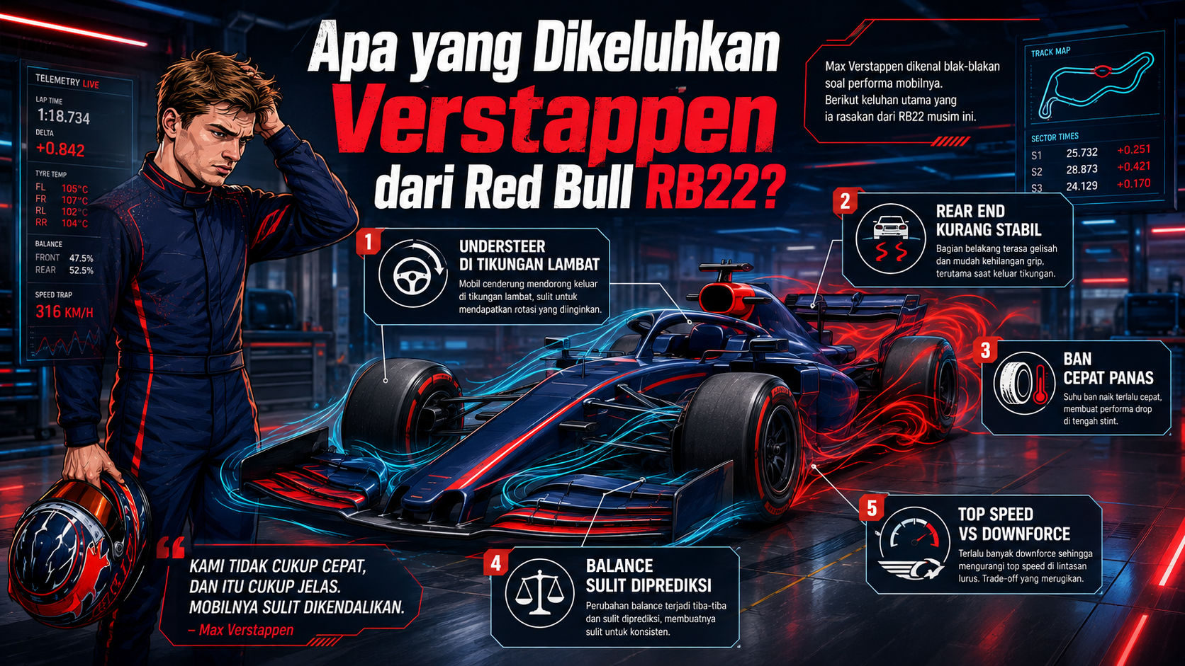 Apa yang Dikeluhkan Verstappen dari Red Bull RB22? - verstappen