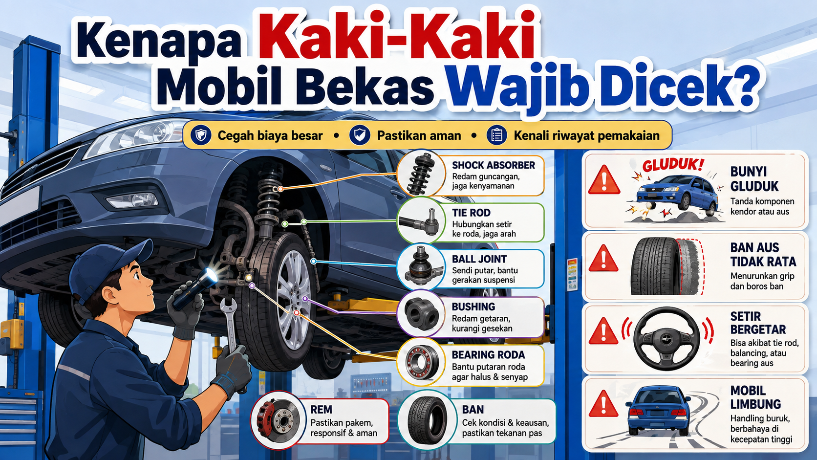 Kenapa Kaki-Kaki Mobil Bekas Wajib Dicek? - otomotifnet